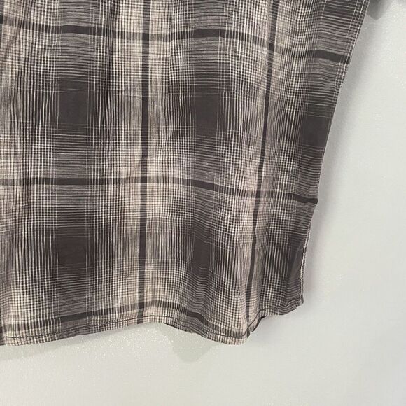 PrAna Shirt‎ Mens XL Gray Plaid Organic Cotton Blend Front Pocket Performance - Picture 10 of 11